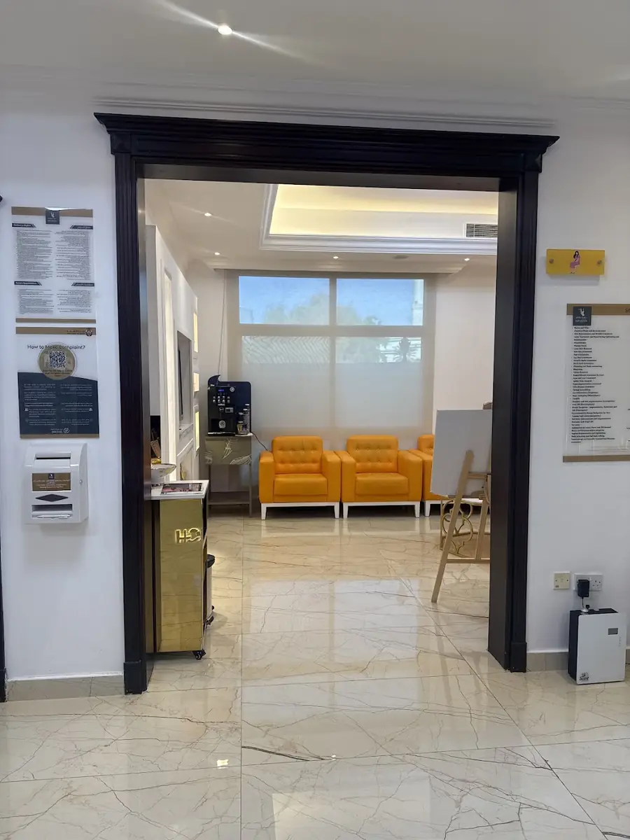 Bright corridor inside the clinic